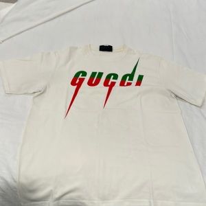 White Gucci shirt